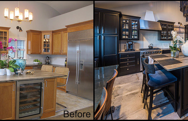 Cabinet Refinishing - Before and After