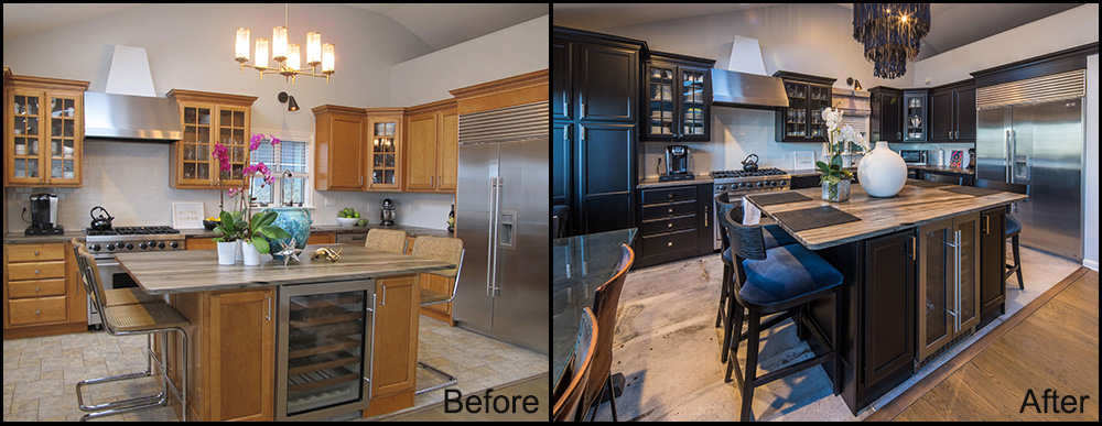 Cabinet Refinishing - Before and After