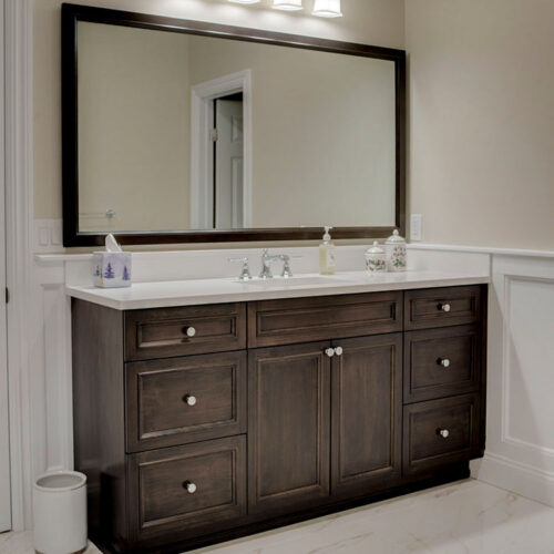 Custom Bathroom Vanity & Mirror