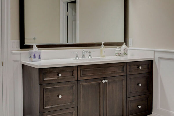 Custom Bathroom Vanity & Mirror